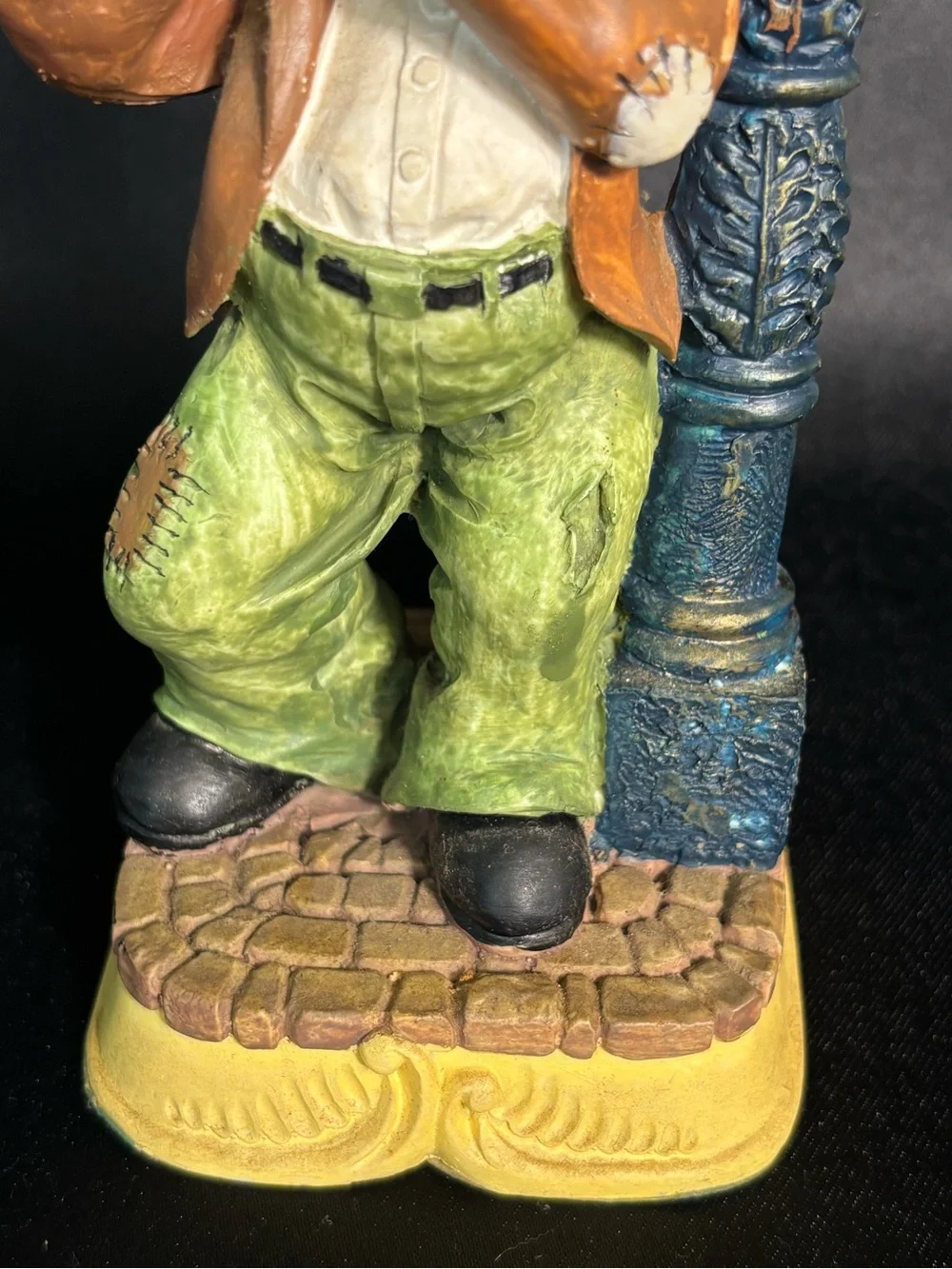 Castle Rein 70s Vintage Clown Playing Flute Street lamp Clock Vintage Ceramic***